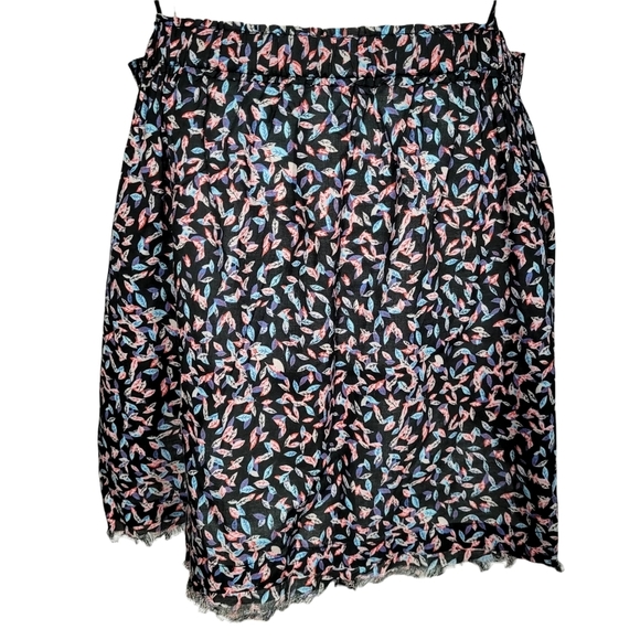Elan BNWT Mini skirt with Raw Hem and Leaf Design NEW Large - Picture 2 of 9